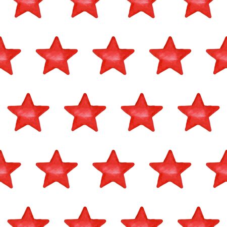 Seamless pattern with red stars. Vector illustrationのイラスト素材