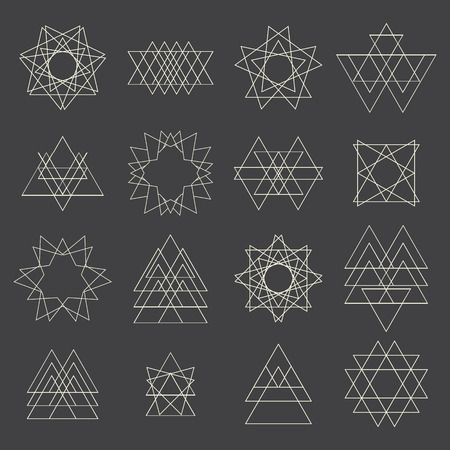 Collection of geometric shapes. 