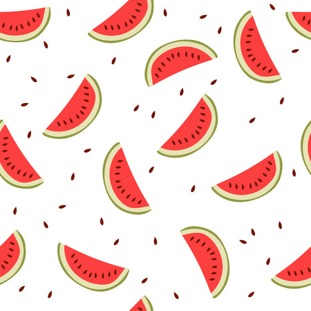 Cute seamless background with watermelon slices. のイラスト素材