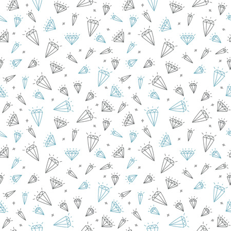 Cute seamless pattern with diamondsのイラスト素材