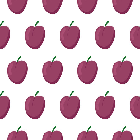 Seamless pattern with plums. Vector illustrationのイラスト素材