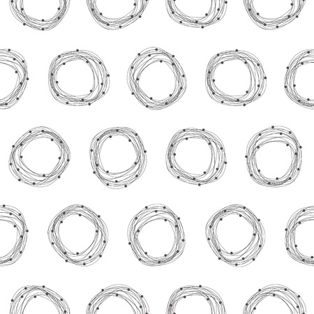 Abstract seamless pattern with circles. Vector illustrationのイラスト素材