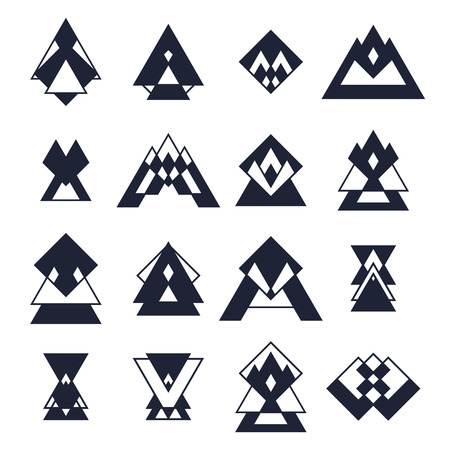 Set of trendy geometric shapes. のイラスト素材