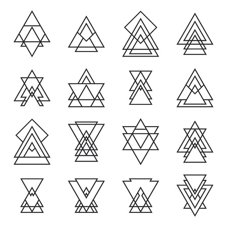 Set of trendy geometric shapes. のイラスト素材