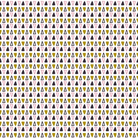Trendy seamless pattern with triangles. Ethnic ornament. Vector illustrationのイラスト素材