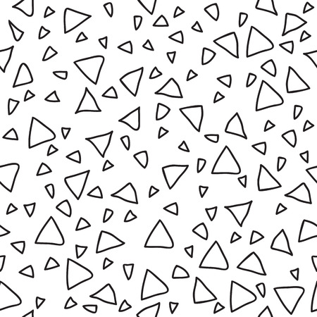 Triangle geometric seamless pattern. Hand drawn design elements. Tribal hand drawn background. Vector illustrationのイラスト素材