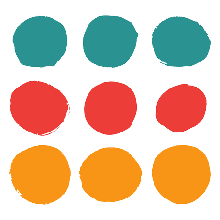 Colorful round stains. Circle shape design elements. Vector illustrationのイラスト素材