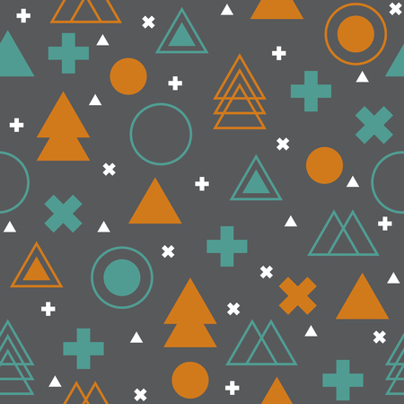 Geometric scandinavian seamless pattern. Abstract tribal background. Aztecのイラスト素材