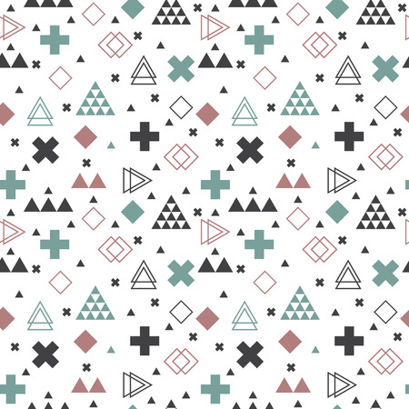 Geometric scandinavian seamless pattern. Abstract tribal backgroundのイラスト素材