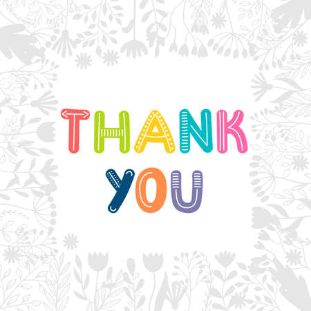 thank you. Inspirational and motivating phrase. Quote, slogan. Lettering design for poster, banner, postcard. vector illustrationのイラスト素材