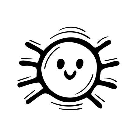 Cute hand drawn little spider. Halloween element. Doodle style. vector illustrationのイラスト素材