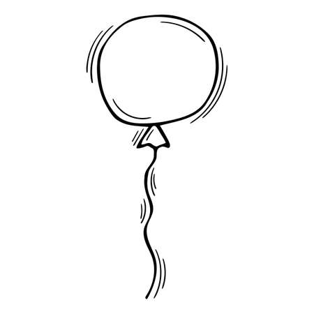hand drawn balloon. Birthday, party surprise, wedding, Valentine. sketch style. vector illustrationのイラスト素材