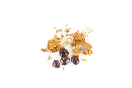 Components of the tamarind that we can not eat.の写真素材