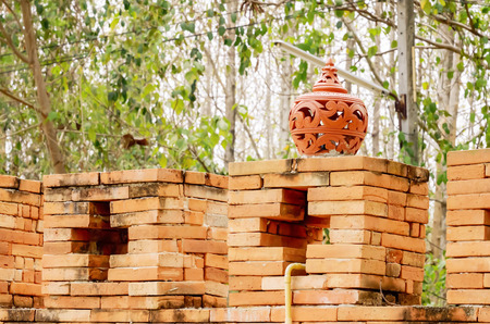 At night there is a need light in the fence, we will install lights on the fence.の写真素材