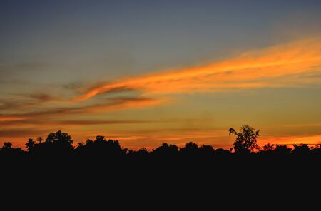 Fields evening at sunset, the atmosphere is very nice to look at.