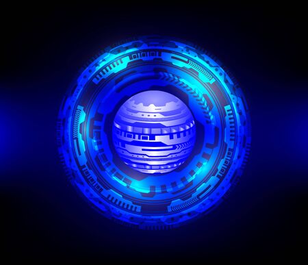 Blue Abstract Technology Digital Background, Designのイラスト素材