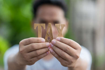 Question and Answer on  wooden latter for use in discussion, consultation, seminarの写真素材