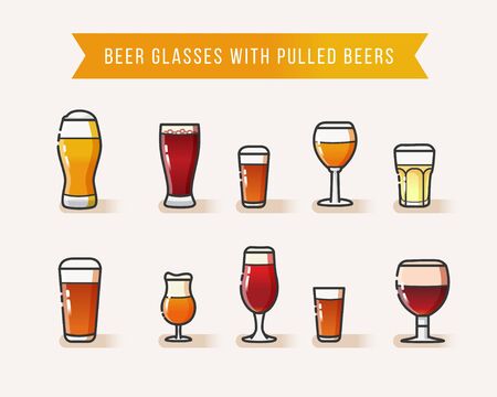 Beer glassのイラスト素材