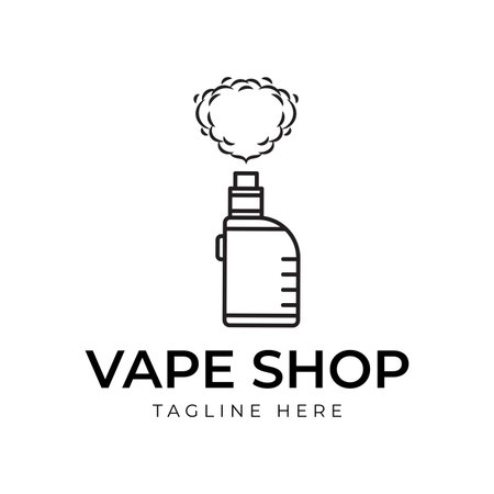 Vape, e-cigarette logo design templateのイラスト素材