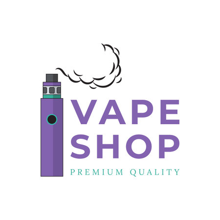 Vape, e-cigarette logo design templateのイラスト素材