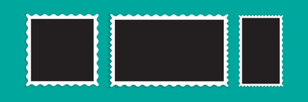 Realistic photo frame mockup. Isolated frame card vintage photography on alpha background. Empty retro image.のイラスト素材