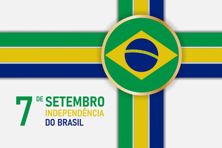 Flag of Brazil. National day or Independence day design for Brazilian celebration.のイラスト素材