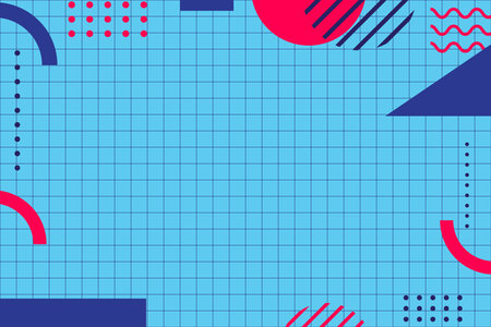 plaid blue background with Composition of smooth dynamic waves, striped liquid shapes.のイラスト素材