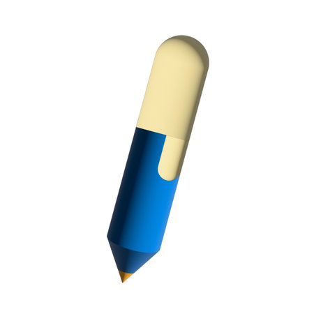 3d rendering purple pencil. perfect for illustrations on your web and your applications.の写真素材