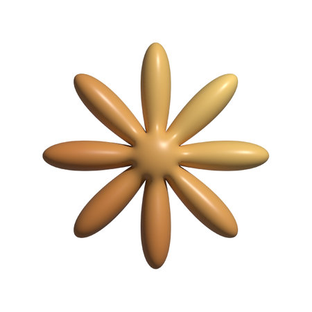 Minimal star symbol isolated on white background. 3D rendering Star Iconの写真素材