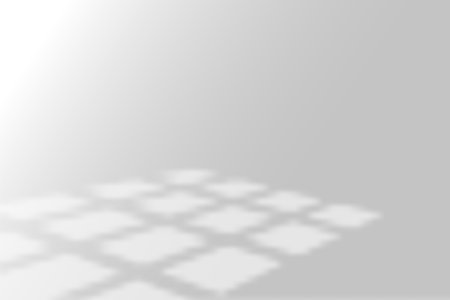 Shadow overlay effect. Window natural shadow overlay effect on white texture backgroundのイラスト素材