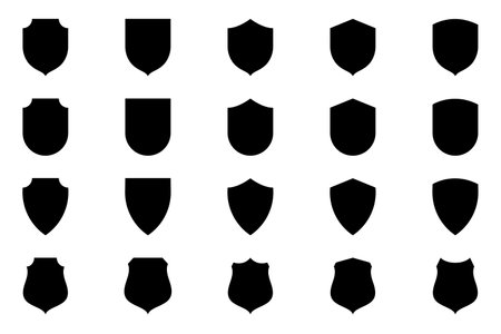 Set of Security Shields. Secure and Protection illustration for your web site design, game, logo, app, and UI.のイラスト素材