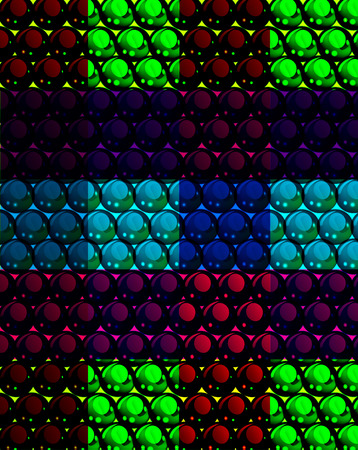 Abstract mosaic background with different color spheresのイラスト素材