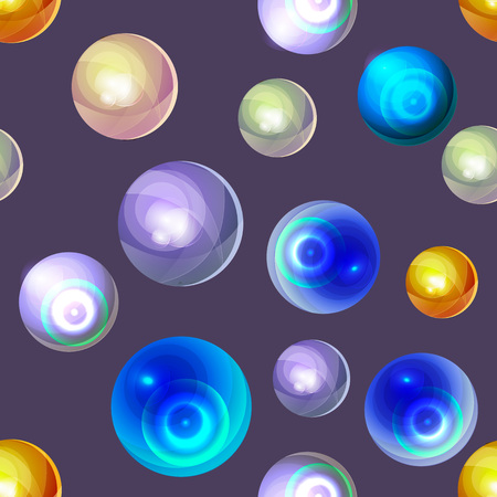 Seamless background decorative pattern; ocean pearls isolated on pastel color backgroundのイラスト素材