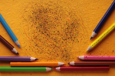 Coloured pencilsの写真素材