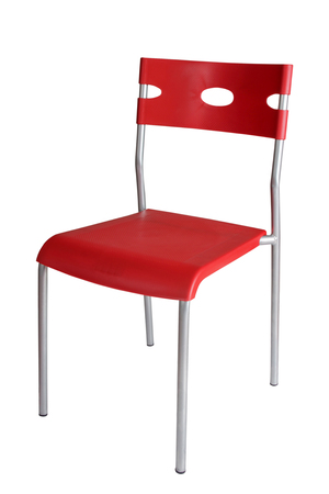 plastic chair isolatedの写真素材