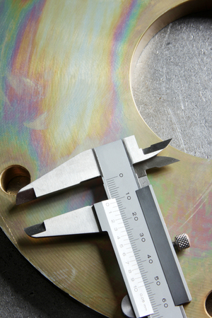 Pulley and Vernier metal sliding caliperの写真素材