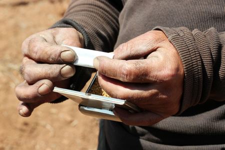 Tobacco wrappingの写真素材