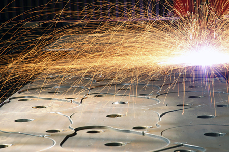 Industrial laser with sparks