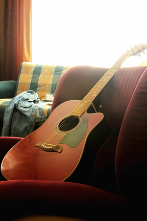 acoustic guitar close up