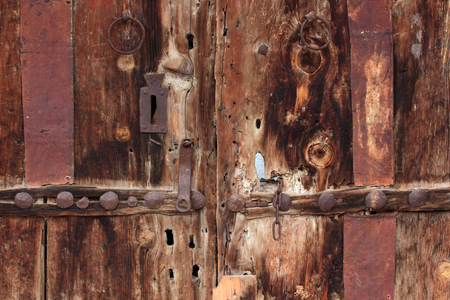 old weathered wooden doorの写真素材
