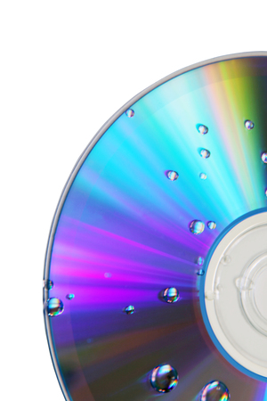 colored cd isolated on whiteの写真素材