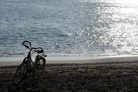 Bicycle at the Beachの写真素材