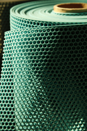 Colorful and perforated plastic grid