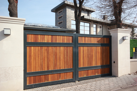 automatic wooden entry door