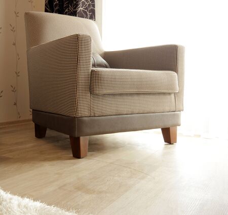 Modern and elegant armchair in the interiorの写真素材