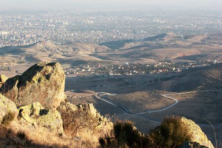 view of konya city from the hillsの写真素材