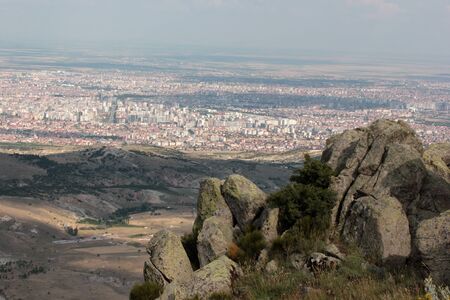 view of konya city from the hills