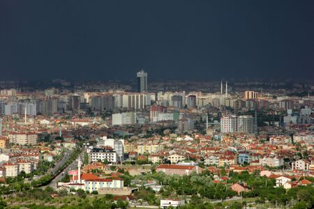 view of konya city from the hills