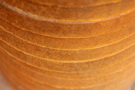 rusty metal pulley texture backgroundの写真素材