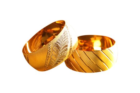 Elegant gold bracelets. Yellow gold.